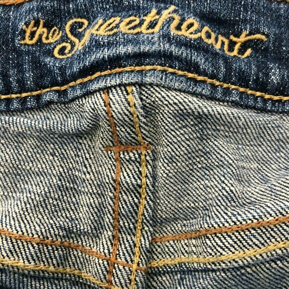 Old Navy Jeans Womens 4 Short Straight Leg Mid Rise Stretch Denim Pants - Picture 4 of 8